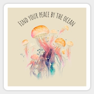 Watercolor Jellyfish | Motivational Quotes | Marine Life Sticker